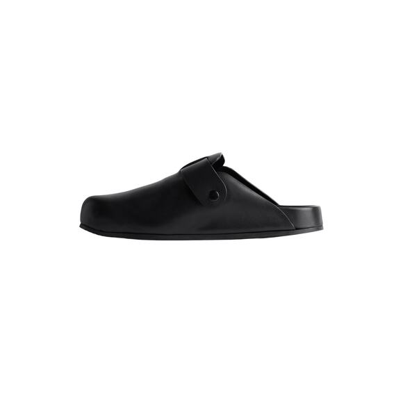 Balenciaga NIB Unisex Leather Sunday Mules in Black Size 36 - Picture 1 of 11